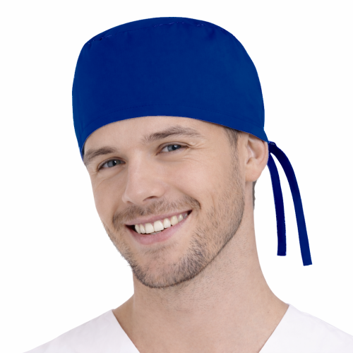 Czepek medyczny chirurgiczny wiązany unisex chabrowy.png