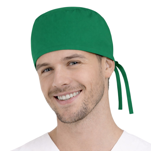 Czepek medyczny chirurgiczny wiązany unisex zielony.png