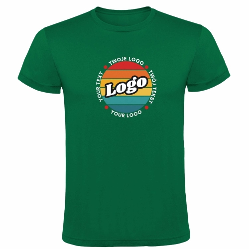 T-shirt koszulka zielona personalizowana Twój własny nadruk logo kreator online przód.jpg
