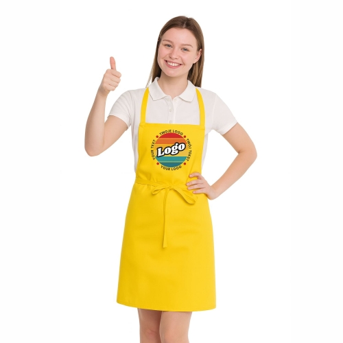 Fartuszek kuchenny żółty z twoim własnym nadrukiem logo projektuj online.jpg