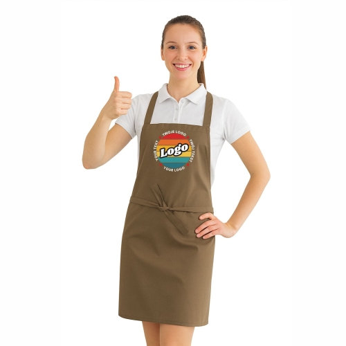 Fartuszek kuchenny beżowy z twoim własnym nadrukiem logo projektuj online.jpg
