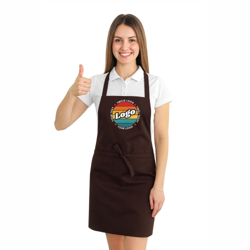 Fartuszek kuchenny ciemny brązowy z twoim własnym nadrukiem logo projektuj online.jpg