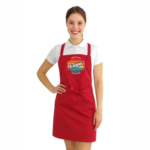 Fartuszek kuchenny czerwony z twoim własnym nadrukiem logo projektuj online.jpg