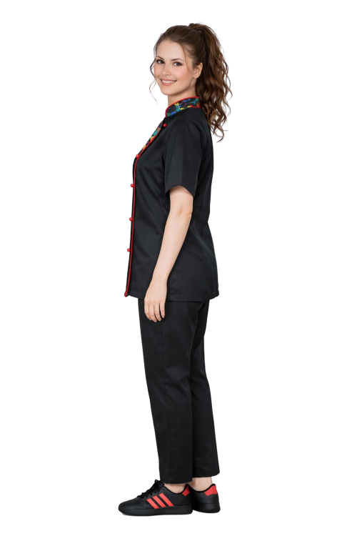 MASTER CHEF bluza i spodnie zestaw damski w kolorze czarnym