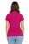 Koszulka polo damska fuksja krótki rekaw tył.png