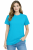 T-shirt damski krótki rękaw 100% bawełna kolor turkusowy.png