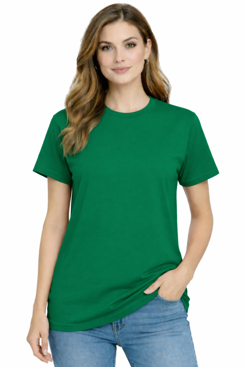 T-shirt damski krótki rękaw 100% bawełna kolor zielony.png