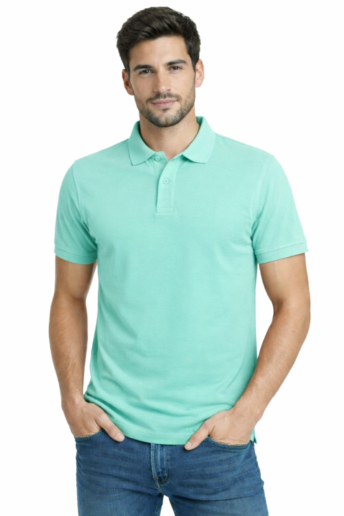 Koszulka polo męska krótki rękaw miętowa.png