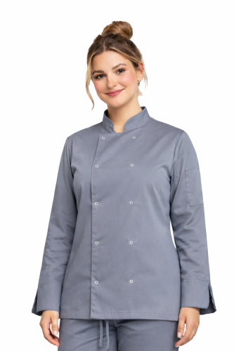 Bluza kucharska damska szara elastyczna