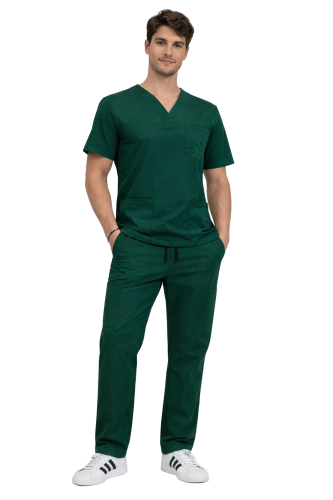 Komplet męski medyczny zielona butelka BASIC PREMIUM widok z przodu.png