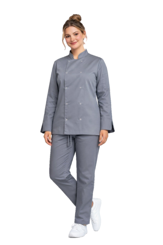 Zestaw kucharski  damski szary elastyczny