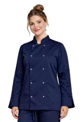 Bluza kucharska damska elastyczna kolor granatowy