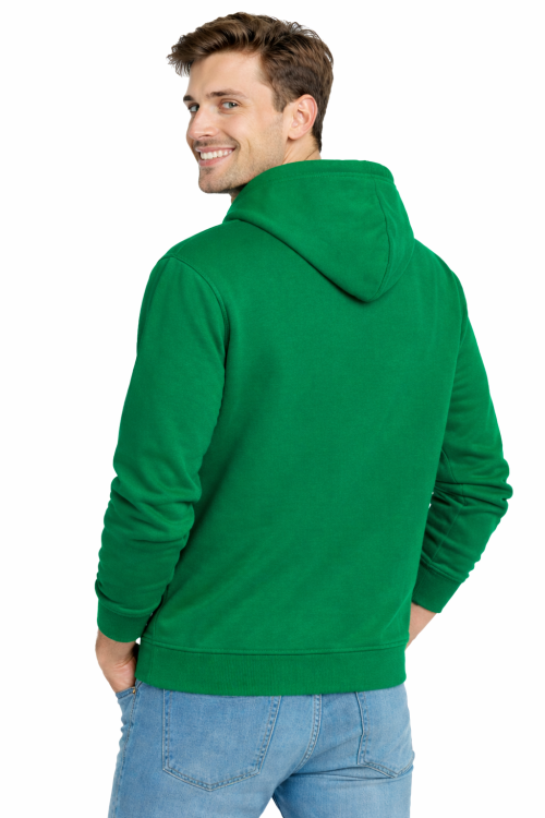 Bluza-dresowa-męska-z-kapturem-i-kieszeniami-kolor-zielona-widok-z-tyłu.png