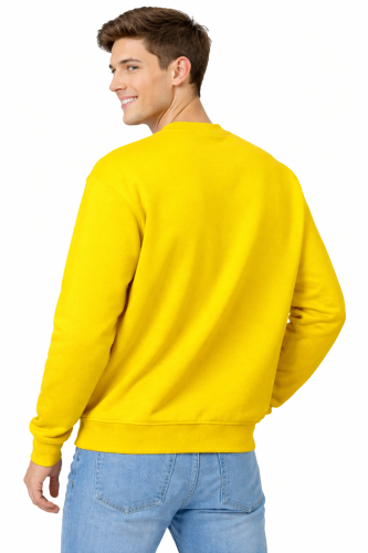 Żółta bluza sportowa męska z długim rekawem widok z tyłu.png