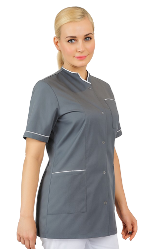 Żakiet kosmetyczny medyczny damski w kolorze szarym