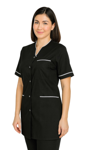 Żakiet kosmetyczny medyczny damski z białą lamówką