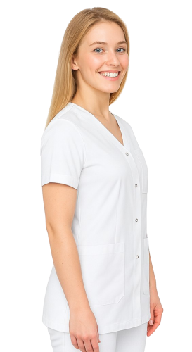 Żakiet medyczny damski w kolorze białym