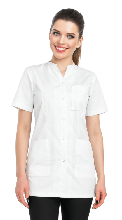 Żakiet medyczny damski z białą lamówką