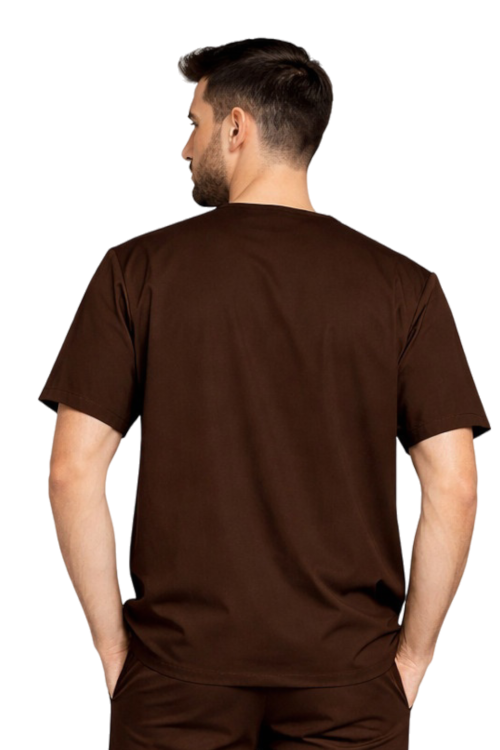 Męska bluza medyczna CLINIC kolor  czekoladowy