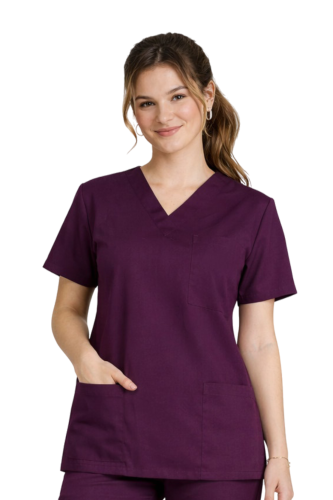 Bluza medyczna damska kolor śliwka