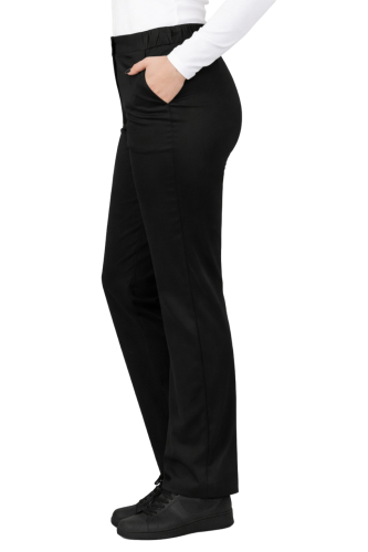 Kolor czarny elastyczne spodnie kelnerskie damskie