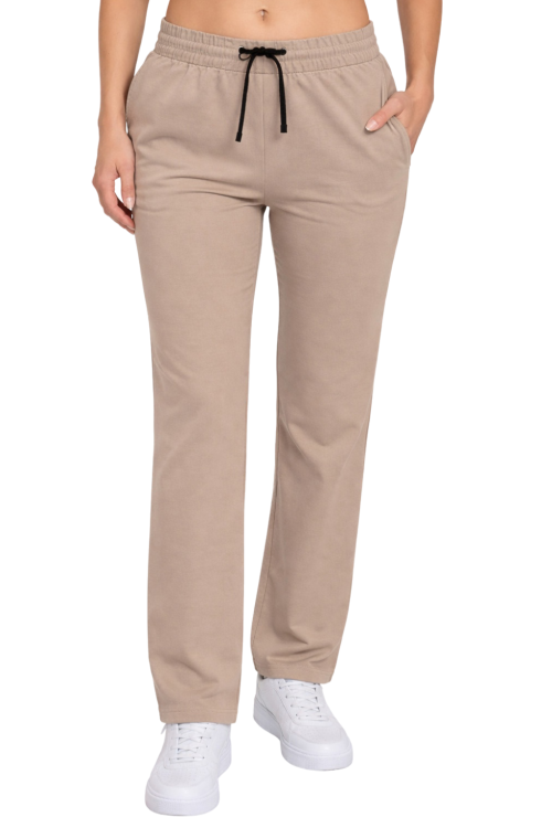 Spodnie medyczne klasyczne  prosta nogawka  w kolorze beżowym.png