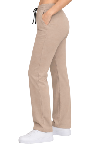 Spodnie medyczne damskie  , prosta nogawka  w kolorze beżowym