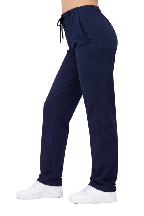 Spodnie medyczne damskie  , prosta nogawka  w kolorze ciemny granat