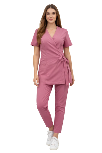 Komplet medyczny / kosmetyczny basic premium w kolorze brudny róż