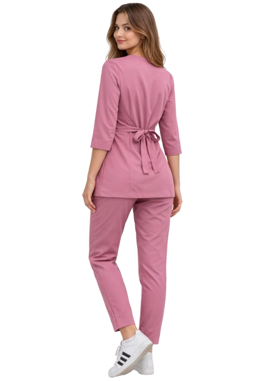 Damski komplet medyczny BASIC PREMIUM w odcieniu brudnego różu.png