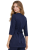 BASIC PREMIUM tunika kopertówka  medyczna damska 3/4 rękaw ciemny granat