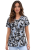 Bluza medyczna we wzorek 100% elastyczna bawełna