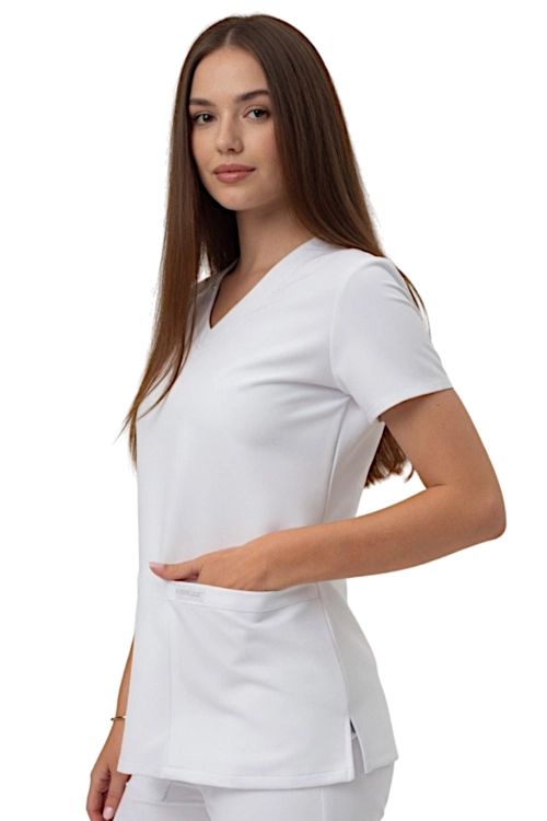 Biała bluza medyczna  originals ultra widok z boku.png