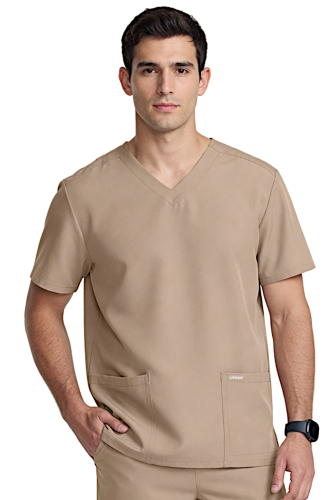 Beżowa męska  bluza medyczna  originals ultra widok z przodu.png